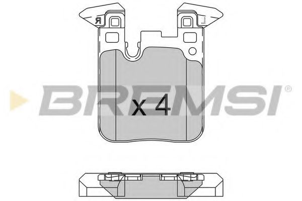 Комплект тормозных колодок, дисковый тормоз BREMSI BP3521