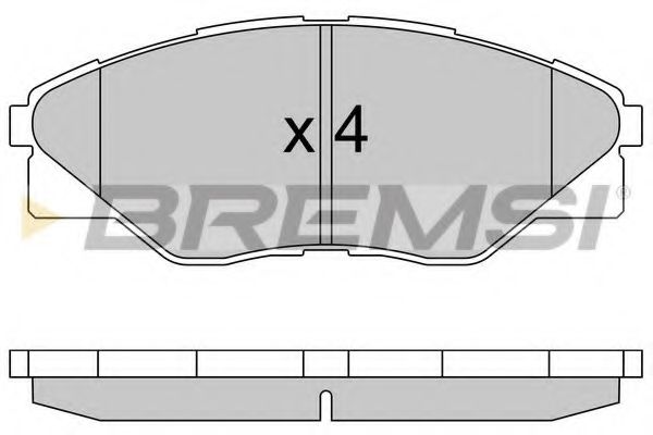 Комплект тормозных колодок, дисковый тормоз BREMSI BP3586