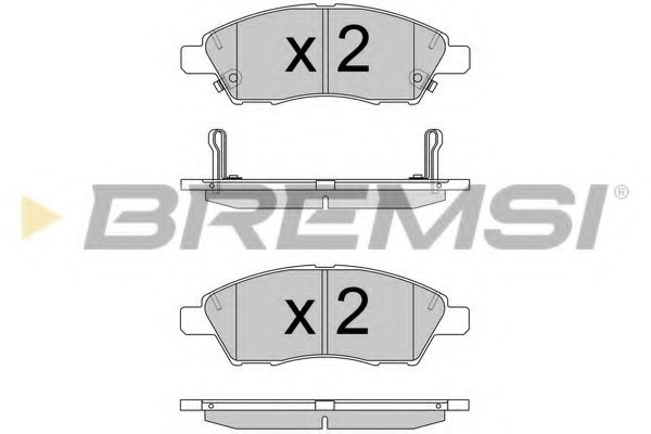Комплект тормозных колодок, дисковый тормоз BREMSI BP3589