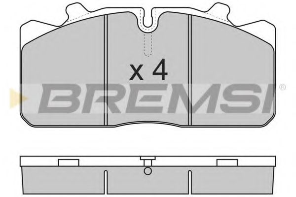 Комплект тормозных колодок, дисковый тормоз BREMSI BP7285