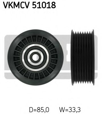 Паразитный / ведущий ролик, поликлиновой ремень SKF VKMCV 51018