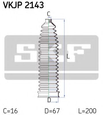 Комплект пылника, рулевое управление SKF VKJP 2143