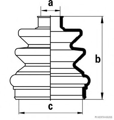 Комплект пылника, приводной вал HERTH+BUSS JAKOPARTS J2861026
