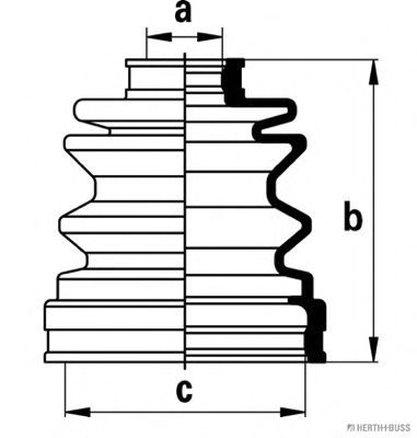 Комплект пылника, приводной вал HERTH+BUSS JAKOPARTS J2888008