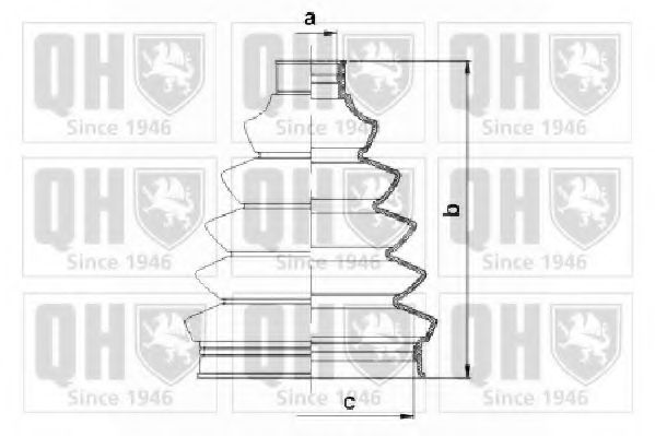 Комплект пылника, приводной вал QUINTON HAZELL QJB1047