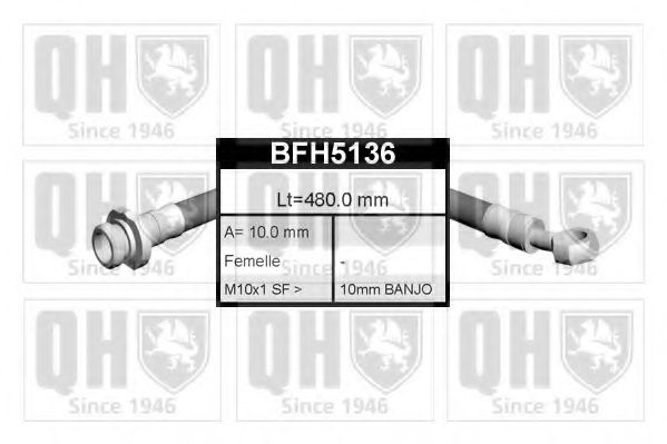 Тормозной шланг QUINTON HAZELL BFH5136