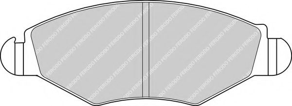 Комплект тормозных колодок, дисковый тормоз FERODO FDB1378