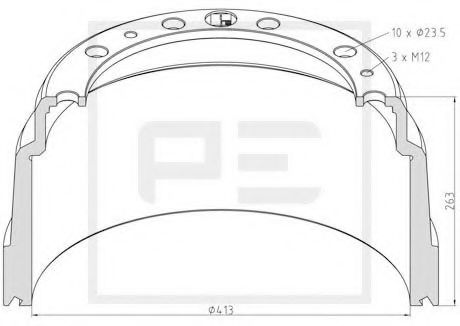 Тормозной барабан AUGER 31084