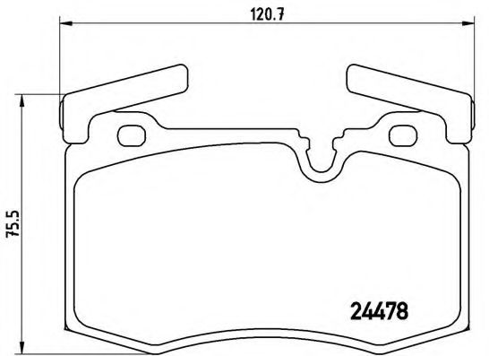 Комплект тормозных колодок, дисковый тормоз BREMBO P 06 068