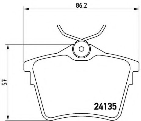 Комплект тормозных колодок, дисковый тормоз BREMBO P 61 079