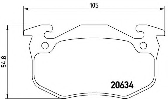 Комплект тормозных колодок, дисковый тормоз BREMBO P 68 020