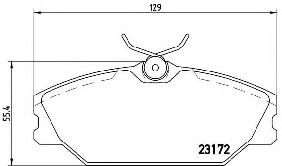 Комплект тормозных колодок, дисковый тормоз BREMBO P 68 027