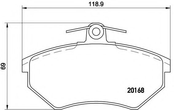 Комплект тормозных колодок, дисковый тормоз BREMBO P 85 011