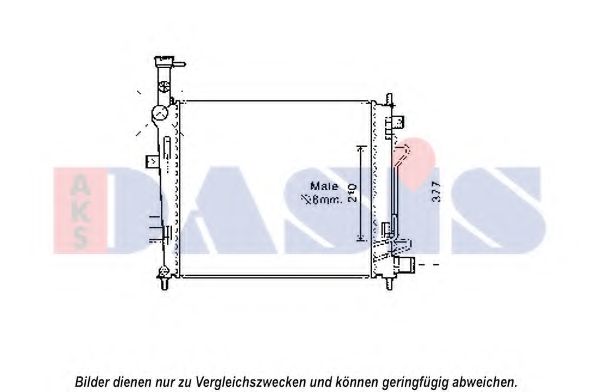 Радиатор, охлаждение двигателя AKS DASIS 01333066