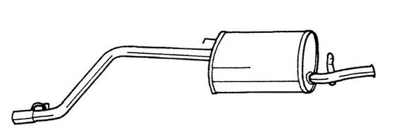 Глушитель выхлопных газов конечный AKS DASIS SG12605