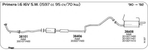Система выпуска ОГ AKS DASIS SGNI027