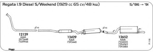 Система выпуска ОГ AKS DASIS SGFI118