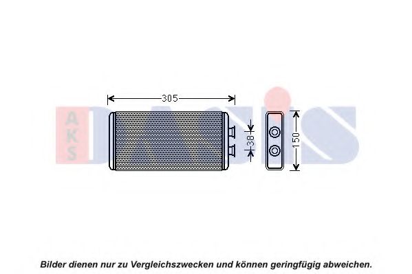 Теплообменник, отопление салона AKS DASIS 219005N