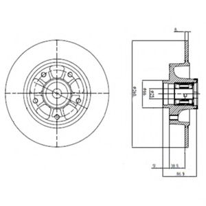 Тормозной диск DELPHI BG9112RS