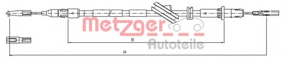 Трос, стояночная тормозная система METZGER 10.9444