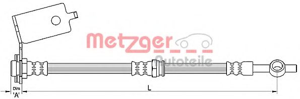 Тормозной шланг METZGER 4110140
