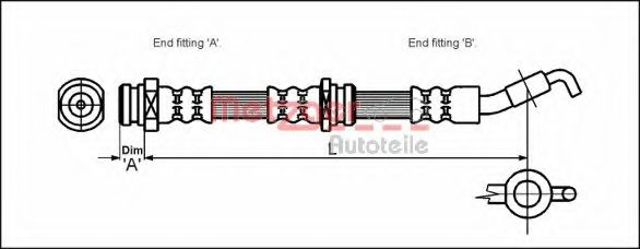 Тормозной шланг METZGER 4113326