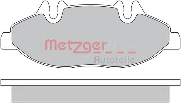 Комплект тормозных колодок, дисковый тормоз METZGER 1170145