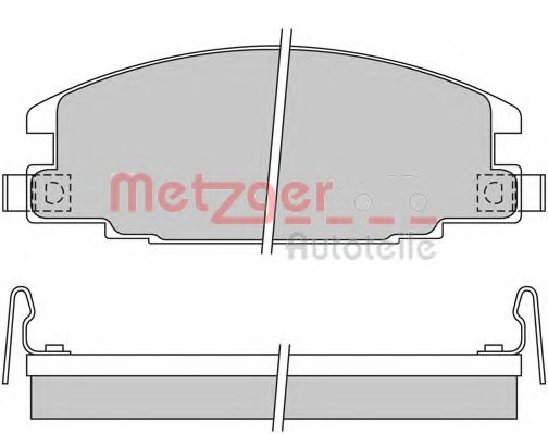 Комплект тормозных колодок, дисковый тормоз METZGER 1170571