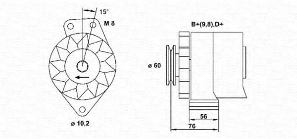 Генератор MAGNETI MARELLI 944356217010