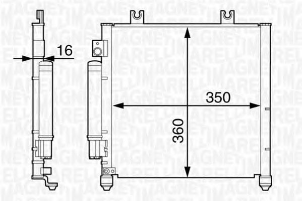 Конденсатор, кондиционер MAGNETI MARELLI 350203357000