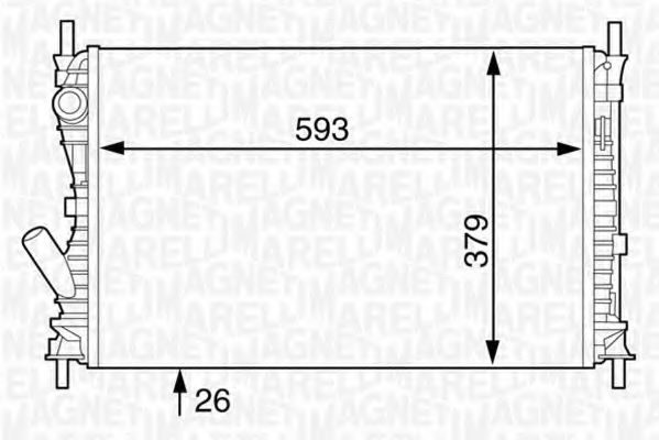 Радиатор, охлаждение двигателя MAGNETI MARELLI 350213124100
