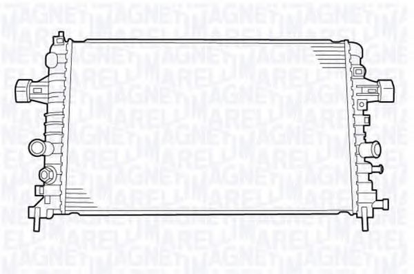 Радиатор, охлаждение двигателя MAGNETI MARELLI 350213130300