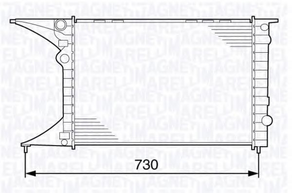 Радиатор, охлаждение двигателя MAGNETI MARELLI 350213130700