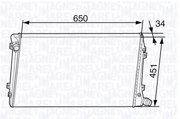 Радиатор, охлаждение двигателя MAGNETI MARELLI 350213143700