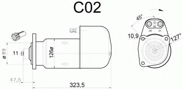 Стартер DELCO REMY 19024015