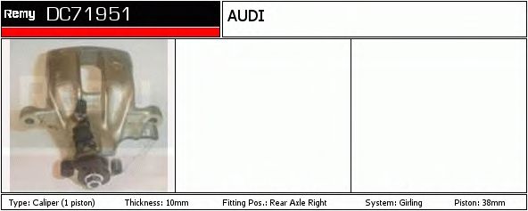 Тормозной суппорт DELCO REMY DC71951