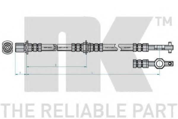 Тормозной шланг NK 854576