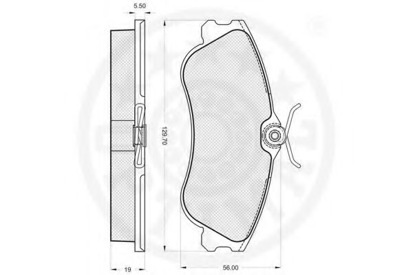 Комплект тормозных колодок, дисковый тормоз OPTIMAL 23346