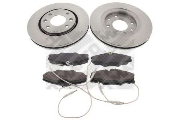 Комплект тормозов, дисковый тормозной механизм MAPCO 47352