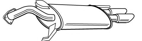 Глушитель выхлопных газов конечный FONOS 612438