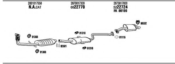 Система выпуска ОГ FONOS HYT16286