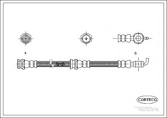 Тормозной шланг CORTECO 19032976