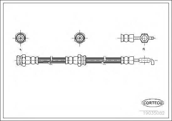 Тормозной шланг CORTECO 19035082