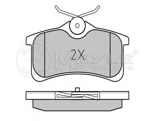 Комплект тормозных колодок, дисковый тормоз MEYLE 24013