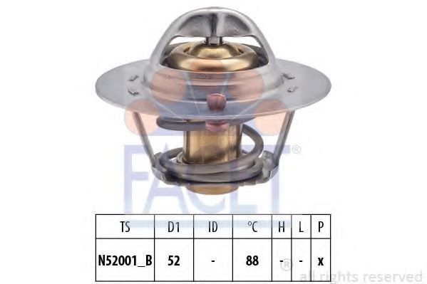 Термостат, охлаждающая жидкость FACET 7.8355S