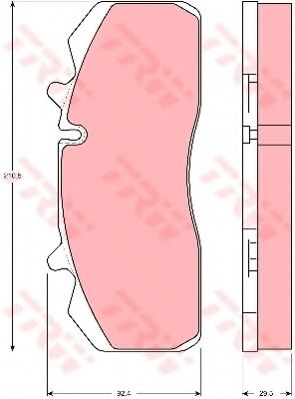 Комплект тормозных колодок, дисковый тормоз TRW GDB5083