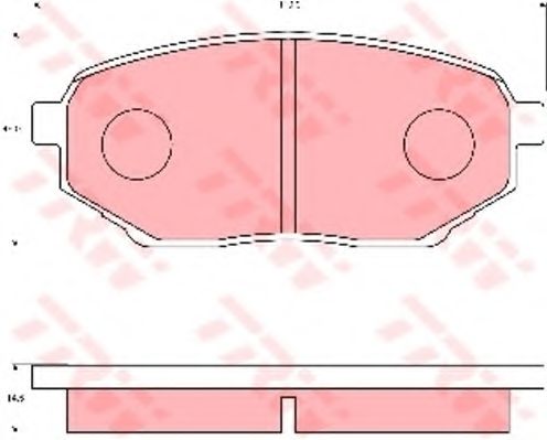 Комплект тормозных колодок, дисковый тормоз TRW GDB7108