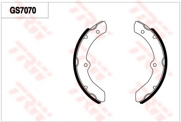 Комплект тормозных колодок TRW GS7070