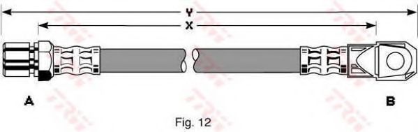 Тормозной шланг TRW PHD118