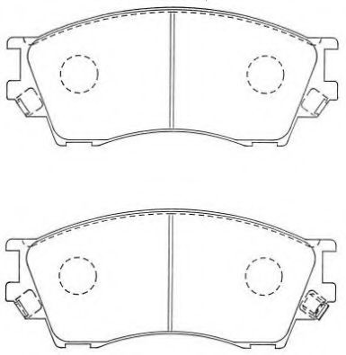 Комплект тормозных колодок, дисковый тормоз AISIN ASN-264